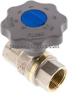 Sanftschluss Messing-Kugelhahn, Rp 1", 0 - 40bar, DVGW