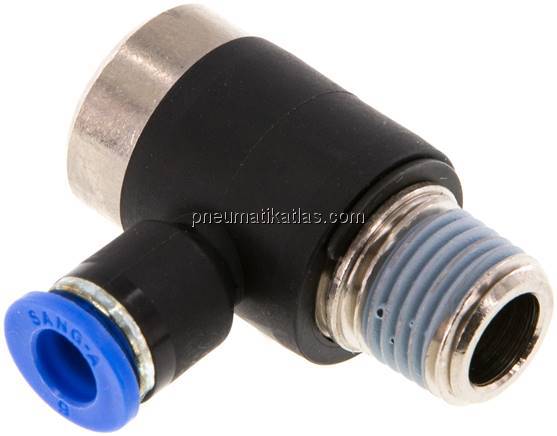 Winkel-Steckanschluss, I-Skt. R 1/4"-6mm, IQS-Standard