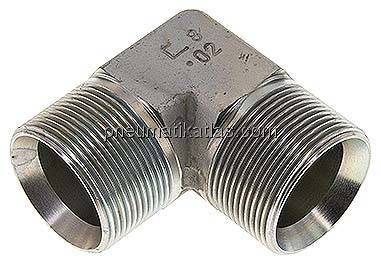 90°-Winkel, 60°Konus G 1-1/2"-G 1-1/2" (AG), Stahl verzinkt