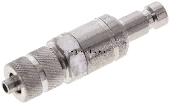 Kupplungsstecker (NW2,7) 4,3x3mm Schlauch, 1.4404