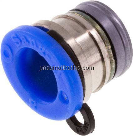 Einpresspatrone 8mm Steckanschluss, Messing vernickelt