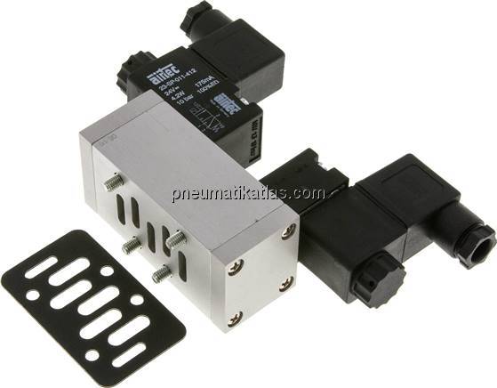 ISO-Ventil (Größe 1), 5/3-Wege Mittelstellung geschlossen, 24 V DC