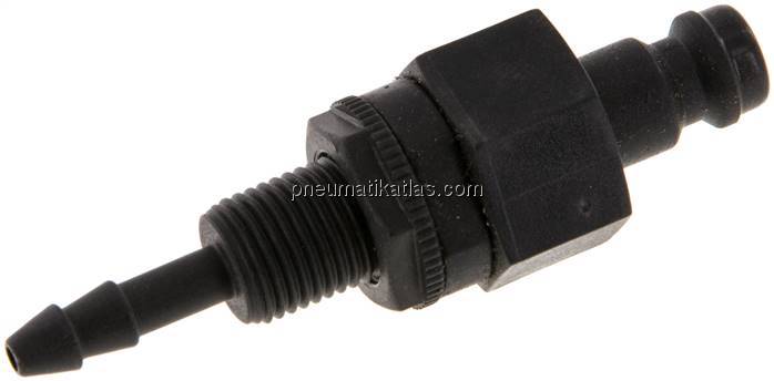 Schott-Kupplungsstecker (NW5) 4mm Schlauch, POM