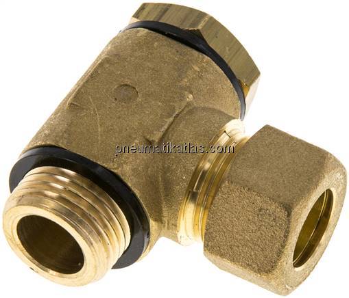 Winkel-Klemmringverschraubung G 1/2"-14 (M20x1,5)mm, Messing