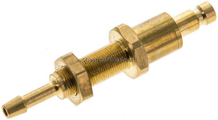 Schott-Kupplungsstecker (NW2,7) 3mm Schlauch, Messing