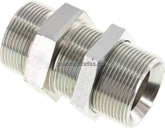 Schottnippel, 60°-Kegel G 1-1/2", Stahl verzinkt