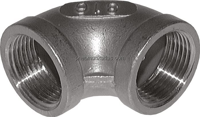 Exemplarische Darstellung: Winkel 90° mit Innengew