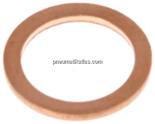 Dichtrineg aus Kupfer, für G 1/ 4" (13,2x17,9x1,5 mm)