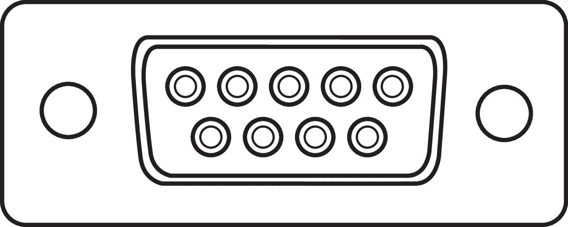 Zeichnung: D-Sub-Buchse (9-polig)