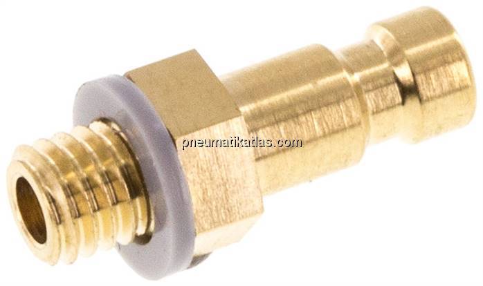 Kupplungsstecker (NW2,7) M 5(AG), Messing