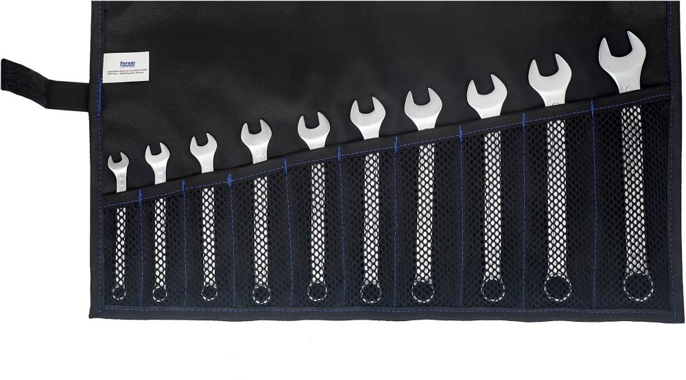 Ringmaulschlüssel-Satz DIN3113A 8-19mm 10-teilig in Rolltasche FORUM