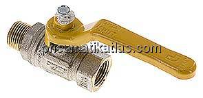 Messing-Kugelhahn, DVGW, R 3/8" / Rp 3/8", -0,9 bis 50bar