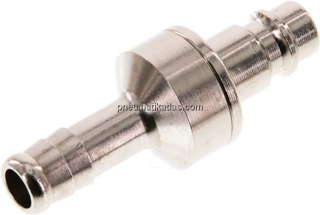 Kupplungsstecker (NW7,2) 9 (3/8")mm Schlauch, Messing vernickelt