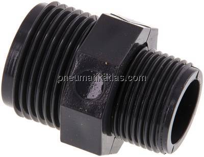 Doppelnippel G 1"-G 3/4", PVC-U