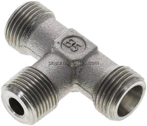 T-Schneidringverschraubung R 3/8"-10 S (M18x1,5), ohne Mutter & Schneidring, Sta