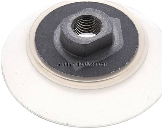 Flachsauger, Ø 100x9mm, G 3/8", Silikon (50A), transparent