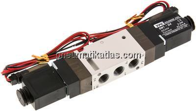 5/2-Wege Magnetventil, G 1/8", Impulsventil, 24 V DC