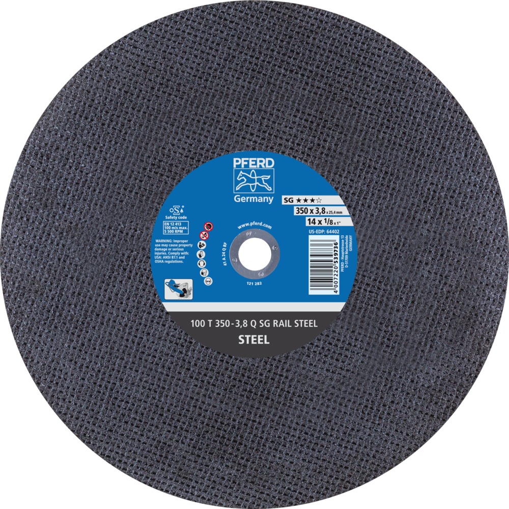 RAIL SG stat. Trennscheiben 100 T 350-3,8 Q SG RAIL STEEL/25,4