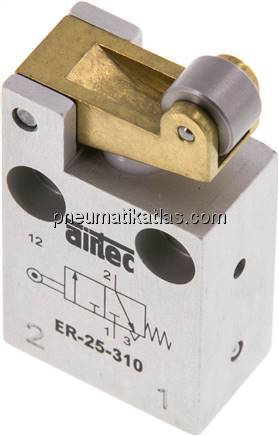 3/2-Wege (NC) Endschalter mit Rollenhebel, M 5