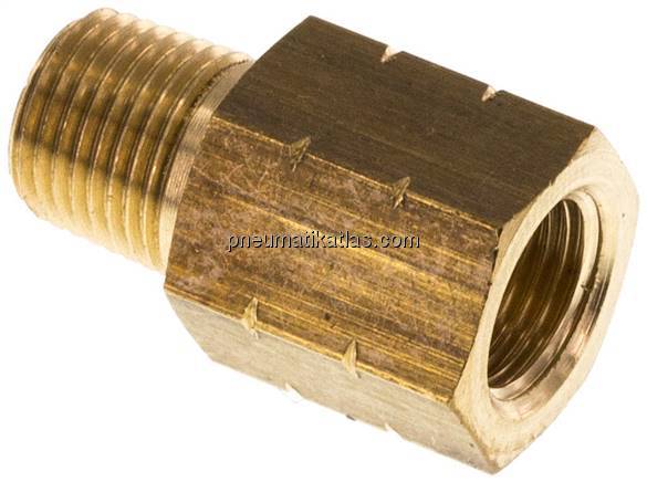 Reduziernippel NPT 1/8"(AG)-G 1/8"(IG), Messing