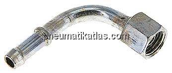 90°-Schlauchnippel M 14x1,5 Überwurfmutter, 7 - 8mm