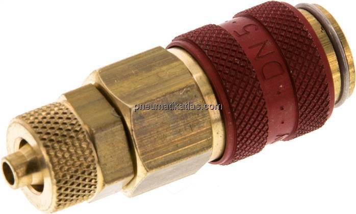 Kupplungsdose (NW5) 6x4mm Schlauch, Messing