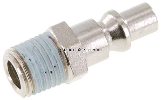 Kupplungsstecker (ARO/ORION) R 1/4"(AG), Stahl gehärtet & vernickelt