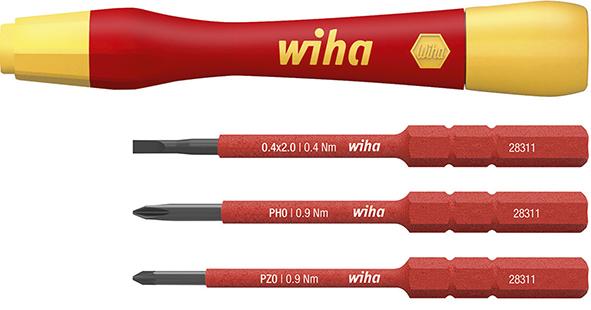 Feinschraubendreher-Satz VDE 4-teilig slimVario Wiha