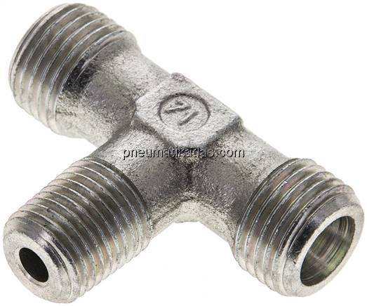 T-Schneidringverschraubung R 1/4"-8 S (M16x1,5), ohne Mutter & Schneidring, Stah