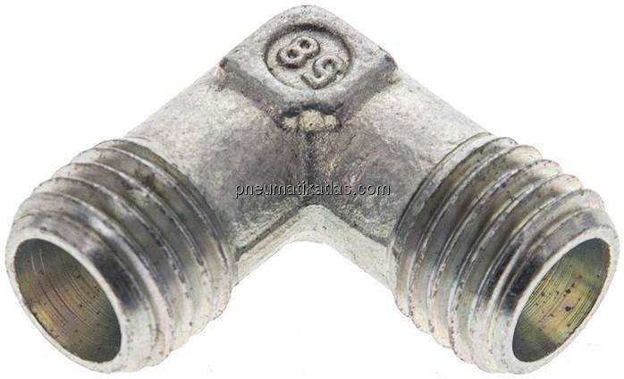 Winkel-Schneidringverschraubung 6 L (M12x1,5), ohne Mutter & Schneidring, Stahl 