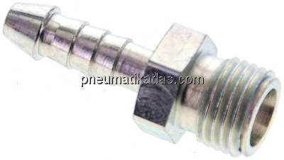 Schlauchnippel 5 LL (M10x1), 4 - 5mm, Stahl verzinkt