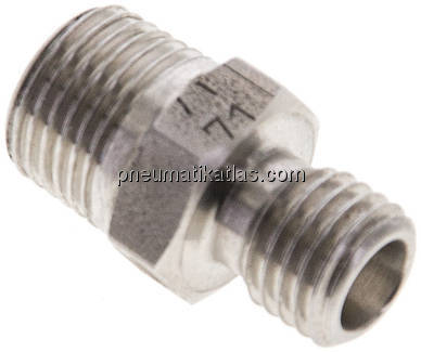 Gerade Schneidringverschr. R 1/8"-4 LL (M8x1), ohne Mutter & Schneidring, 1.4571