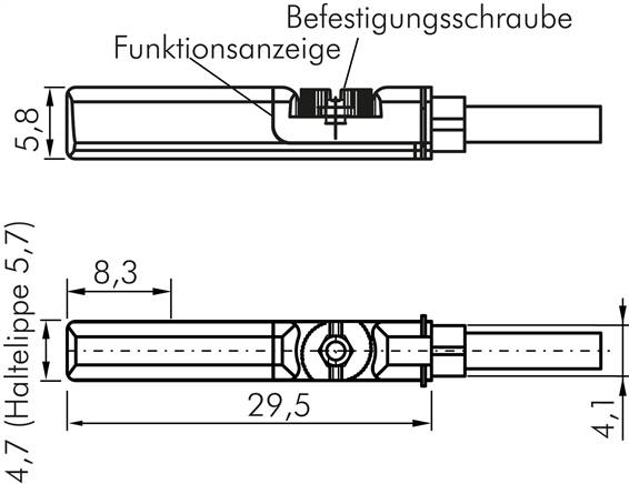Zeichnung: Sensorabmessungen