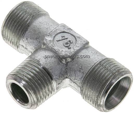 T-Schneidringverschraubung R 1/2"-16 S (M24x1,5), ohne Mutter & Schneidring, Sta
