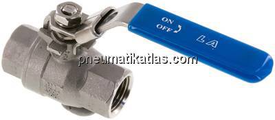 Edelstahl-Kugelhahn, leicht, G 1/2", 0 - 63bar