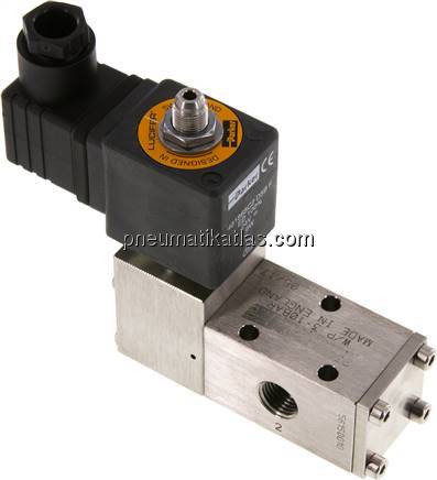 3/2-Wege (NC) Magnetventil, G 1/4", Federrückstellung, 230 V AC