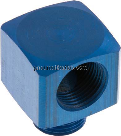 90°-Winkel G 3/8"(IG)-G 3/8"(AG), Aluminium