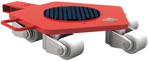 Rotationsfahrwerk 6000 kg 760x560x110 mm