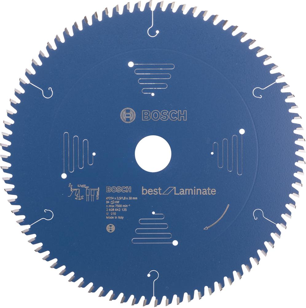 HM-Kreissägeblatt 254x2,5/1,8x30 84Z Bosch VE à 1 Stück Best for Laminate