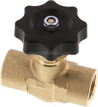 Nadel-Absperrventil, Messing, G 1/2" (IG), -0,9 bis 40bar