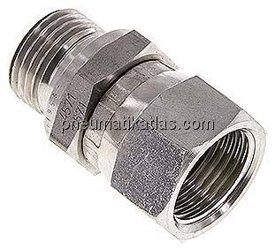 Einstellb. Einschraubverschr. UNF 7/8"-14(IG)-G 1/2"(AG)