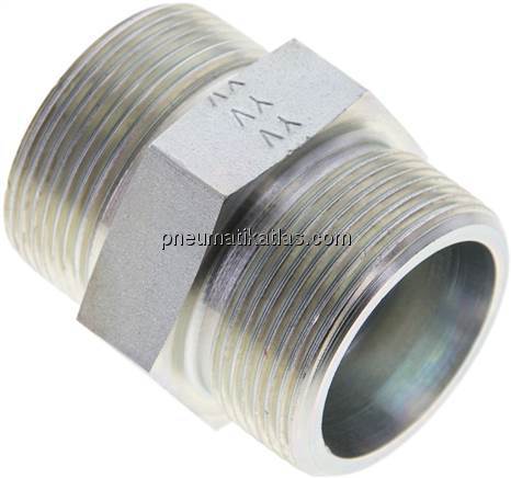 Gerade Schneidringverschraubung 30 S (M42x2), ohne Mutter & Schneidring, Stahl v