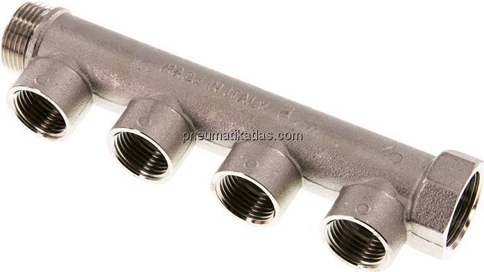 Verteilerrohr G 3/4"(IG/AG), Abgang 4x G 1/2" (IG)