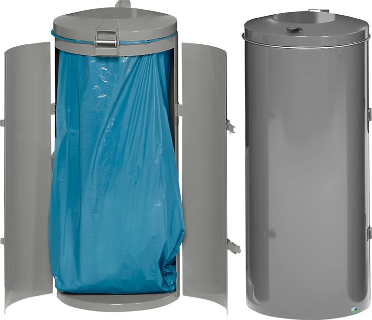 Abfallsammler-Doppeltür 120 l silber H 980 mm VAR
