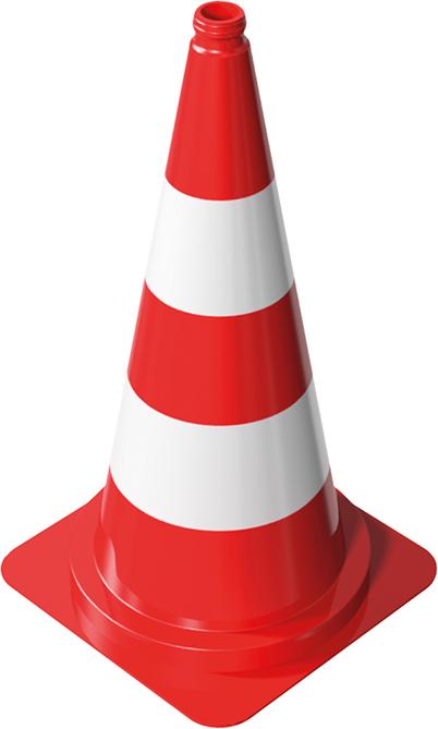 Leitkegel rot/weiß 750mm Schake