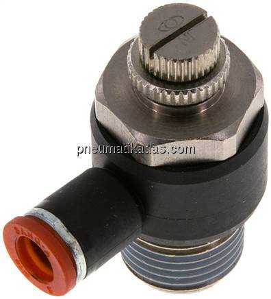 Winkel-Drosselrückschlagventil R 1/2"-8mm,zuluftregelnd