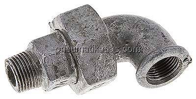 Winkel-Verschraubung flach dichtend Rp/R 3/8"(IG/AG)