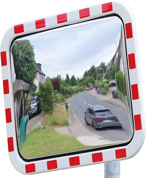 Verkehrsspiegel Acryl eckig B1000xH800 mm für Außen