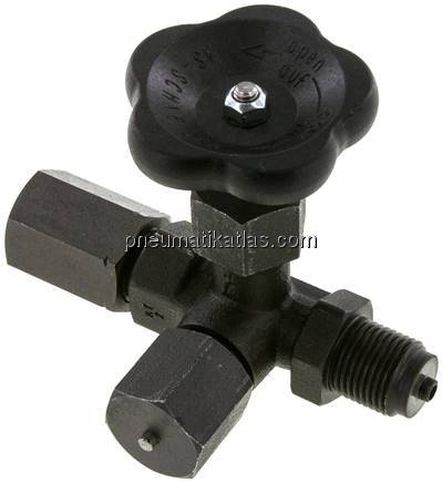 Manometer-Absperrventil G 1/2" Spannmuffe - Zapfen,Stahl