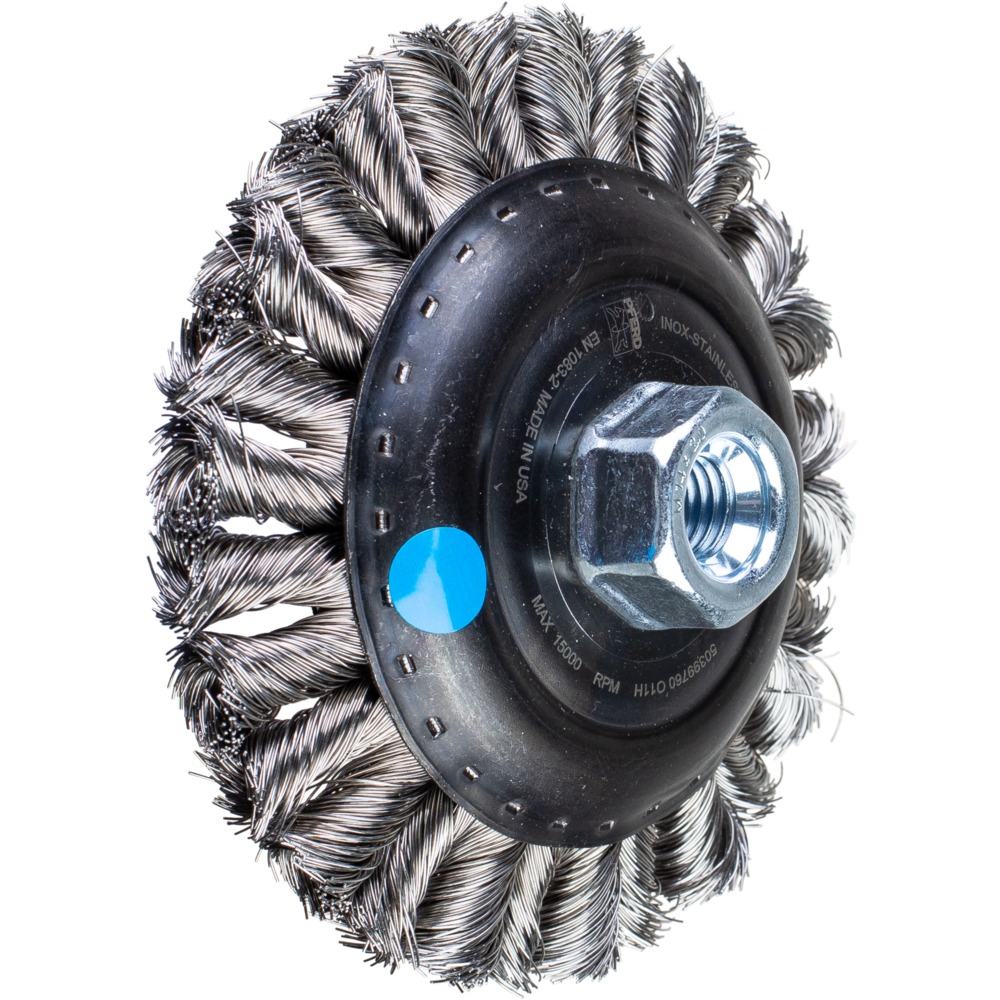 Kegelbürsten mit Gewinde POS KBG 12515/M14 CT INOX 0,35